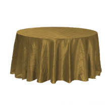 Reador Wholesale Round Pintuck Taffeta Table Cloth Tablecloth for Wedding Banquet Party